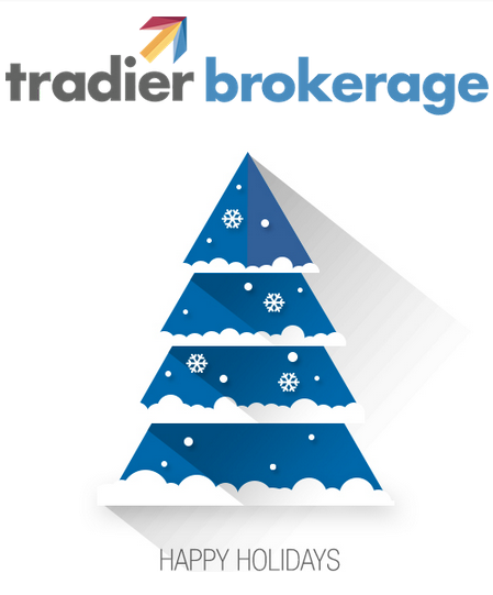 Tradier Brokerage Christmas Tree
